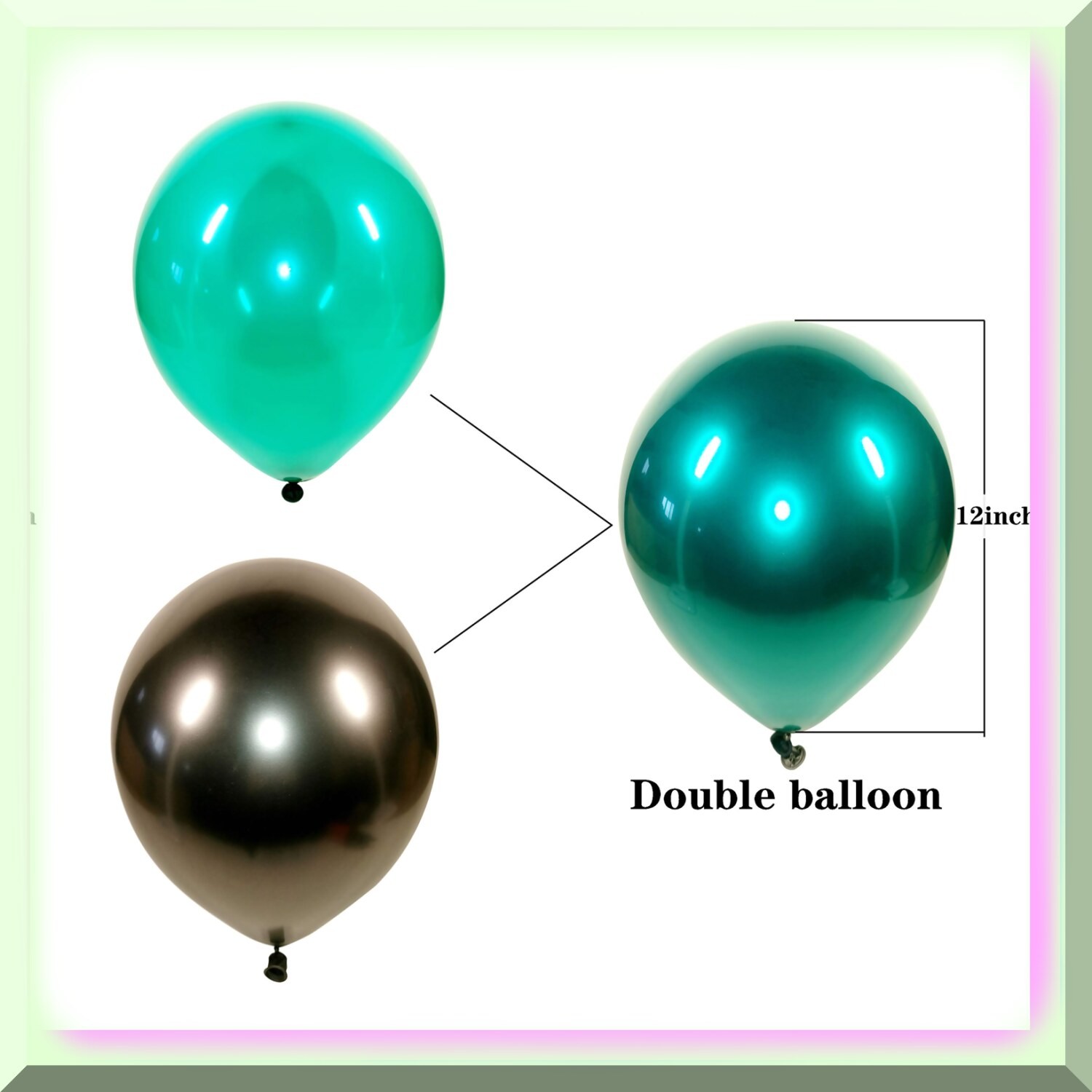 Double-Layer Latex Balloons 50 Pack