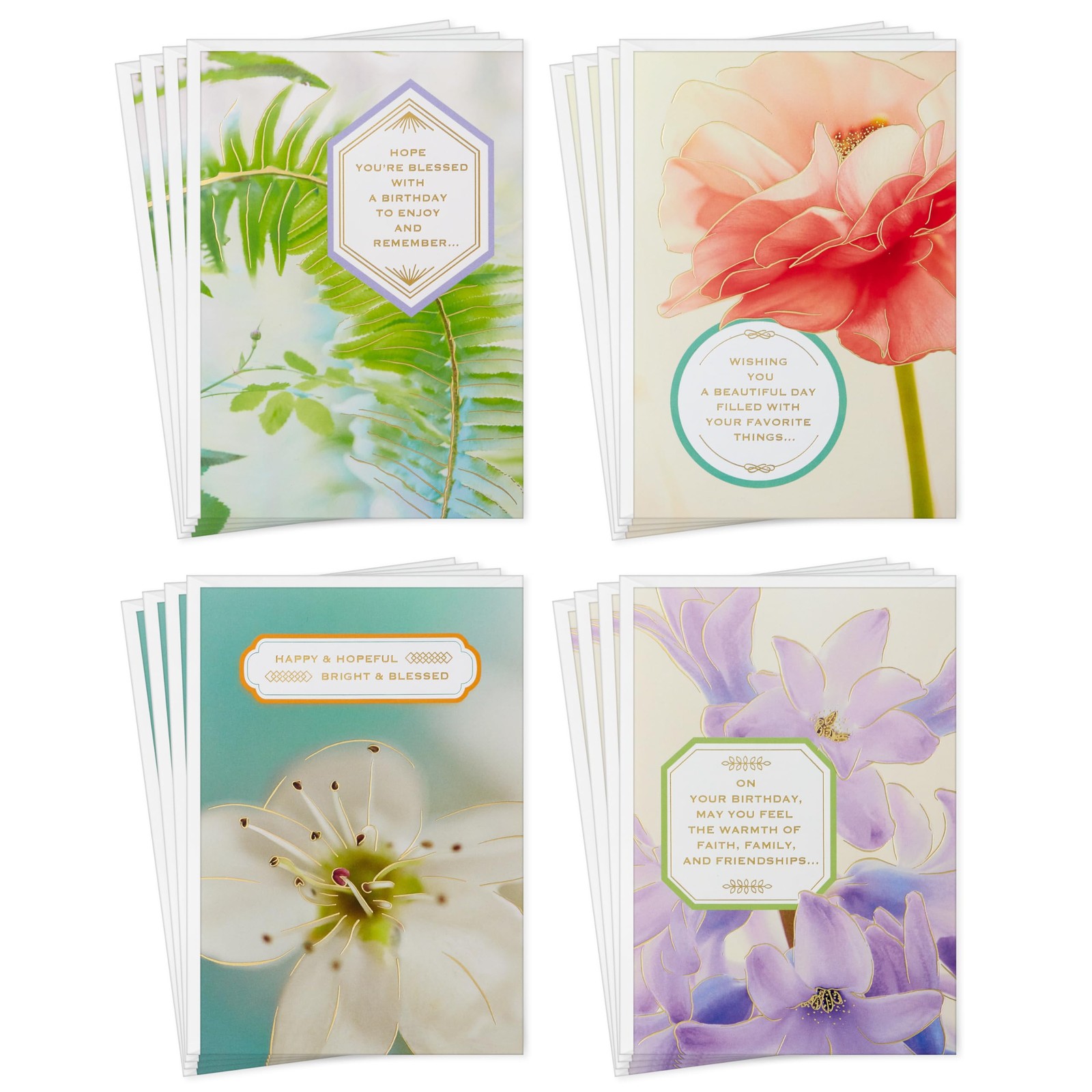 Hallmark Spiritual Birthday Card 5 inches x 7.2 inches, Bright and Blessed