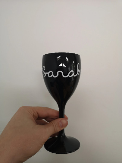 Personalised Elite Premium Polycarbonate Wine Glass Inspired Fitness Love Custom