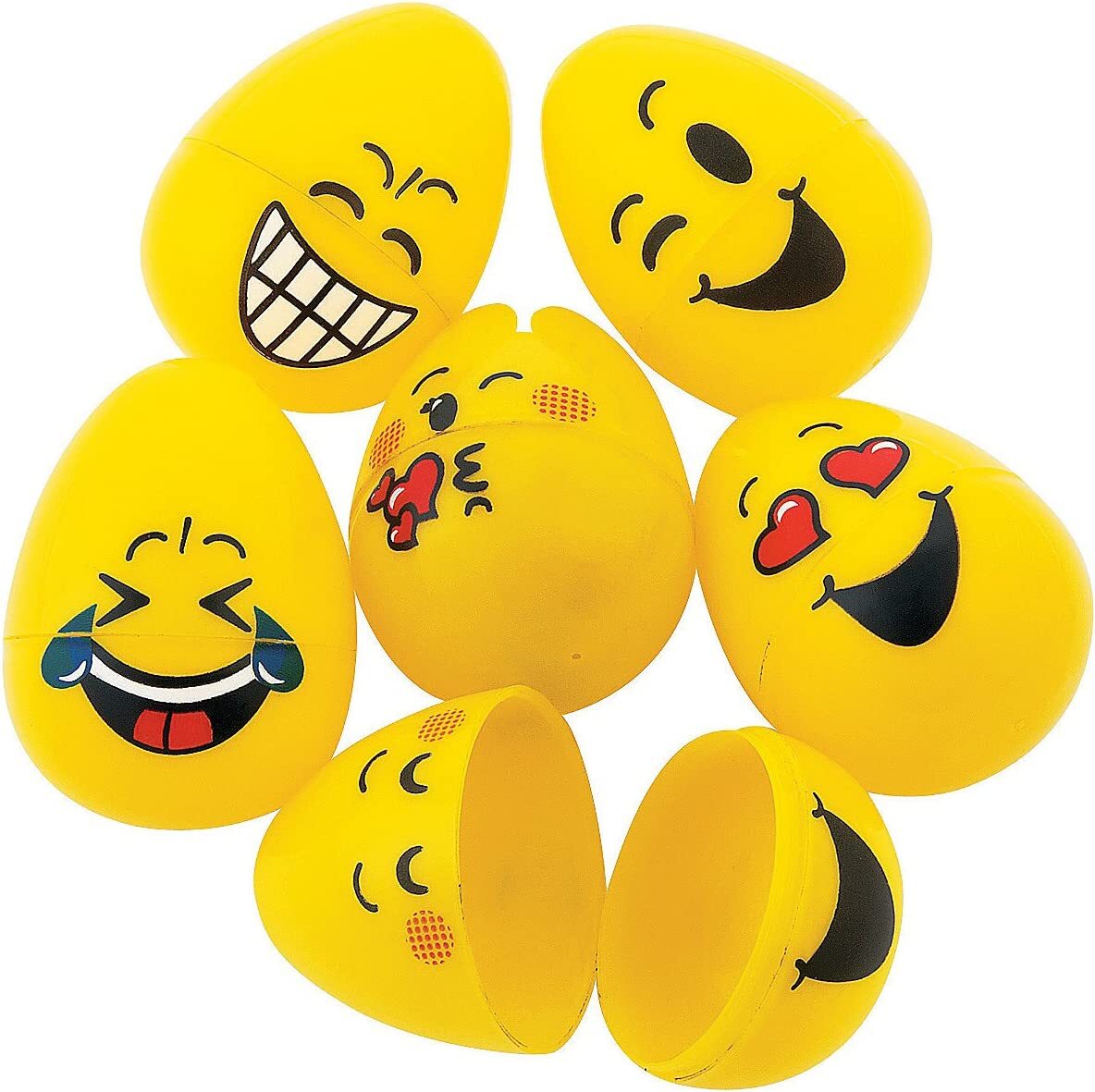Fun Express Emoji Plastic Easter Eggs Birthday Party Supplies Favors 48 Pieces
