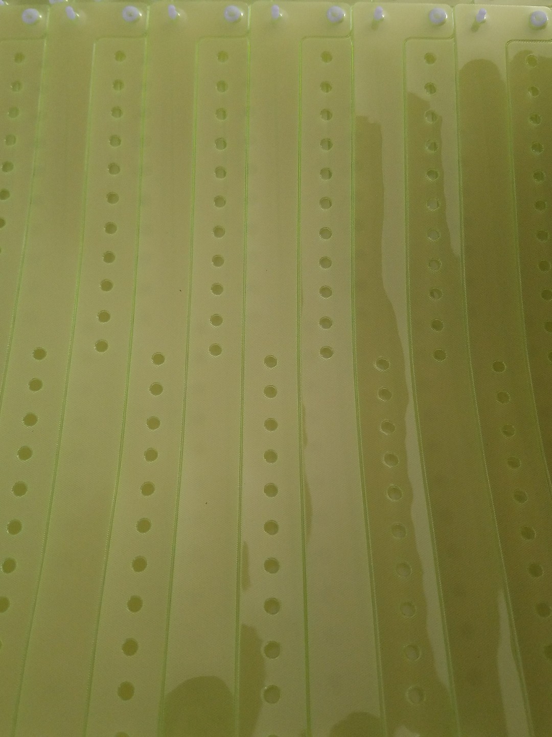50 3/4″ NEON YELLOW BRIGHT PLASTIC/VINYL TRANSLUCENT WRISTBANDS,