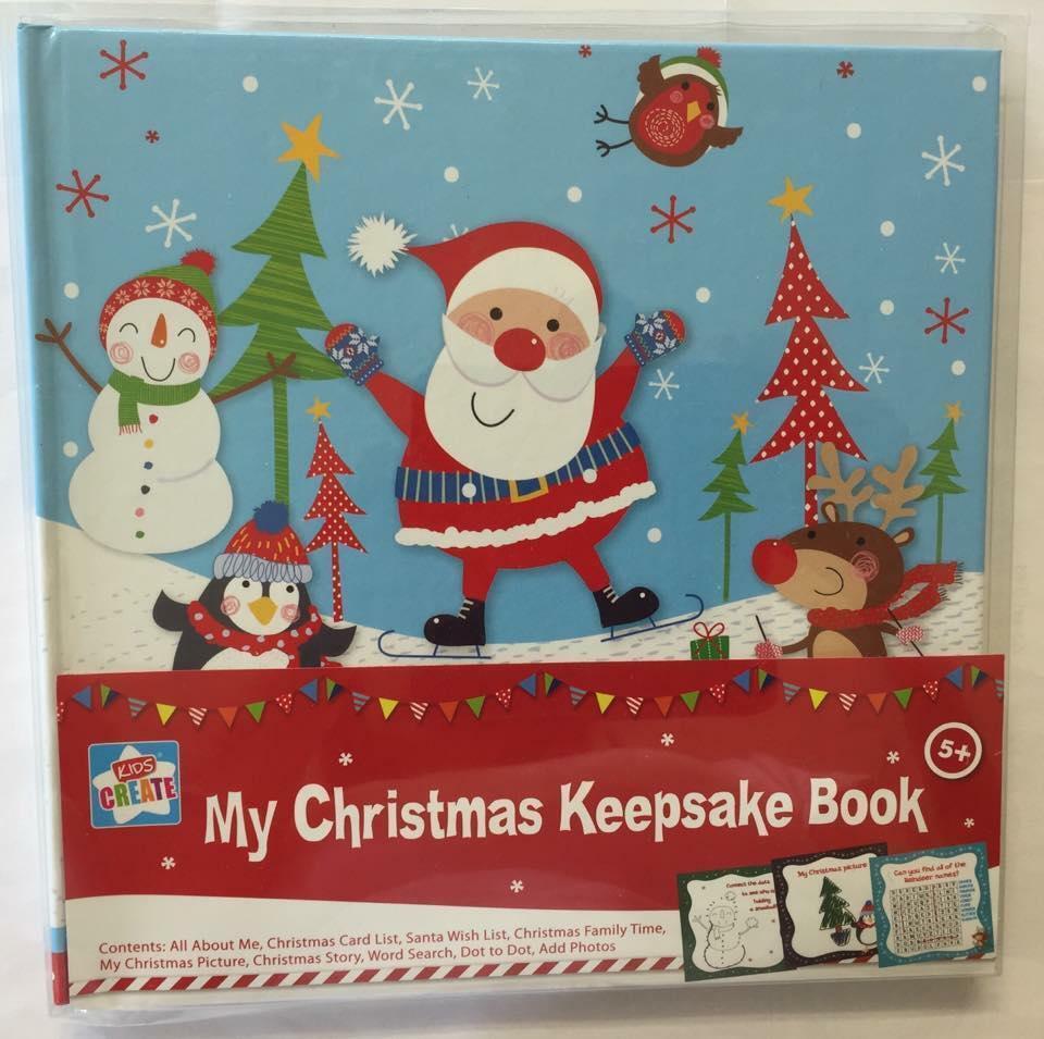 My Christmas Keepsake Book/Journal Hardcover Photos, Stories and More