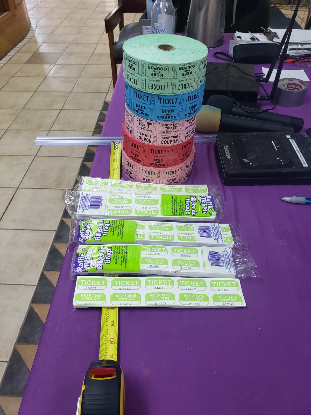 5 Rolls Deal Raffle Tickets 50/50 Double Stub Five Roll Deal + 4 packs 9000+