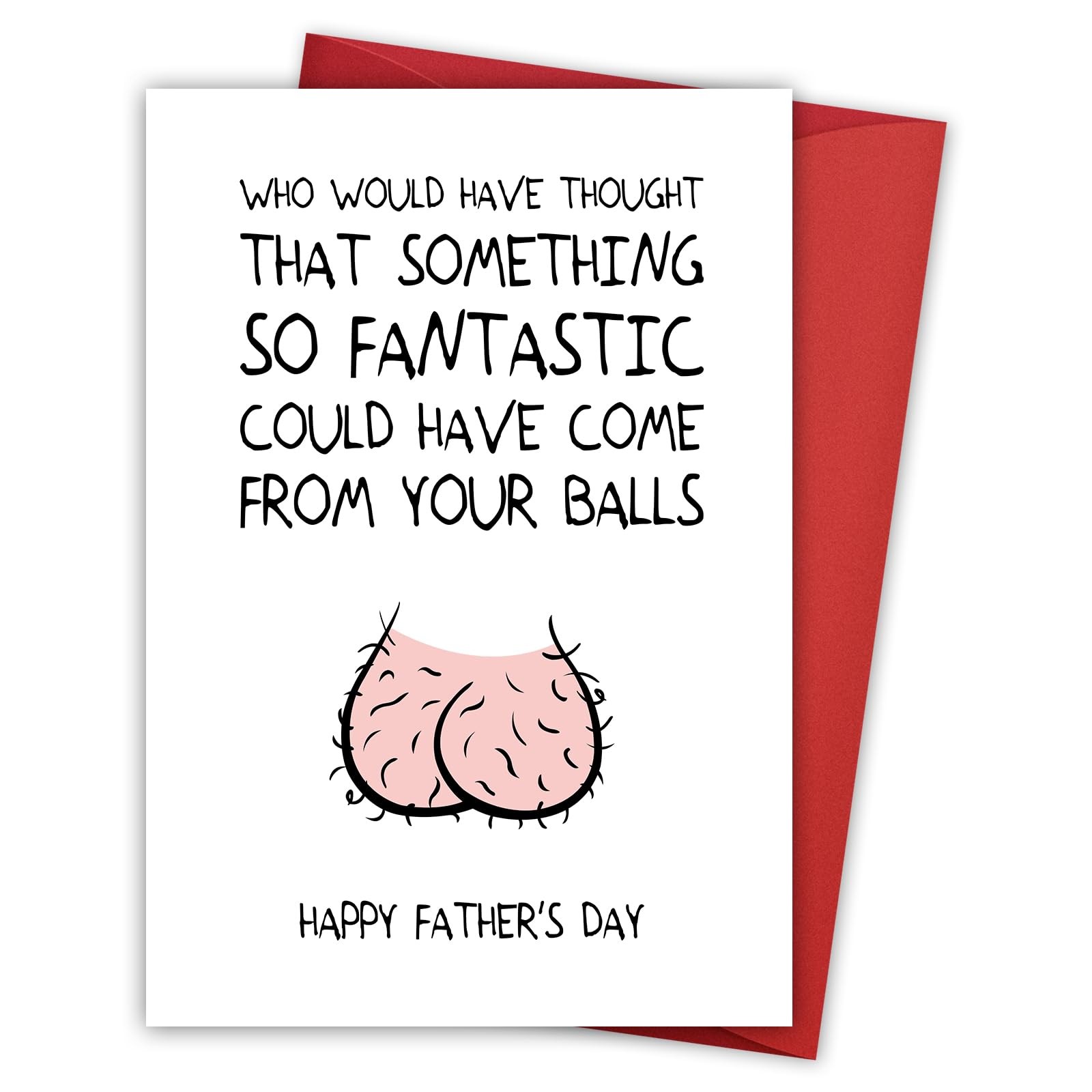 Fathers Day Card, Funny 5×7 inches or A5 (148 x 210 mm), White