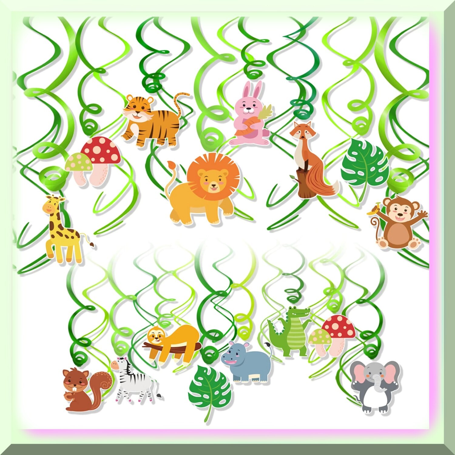 Jungle Animal Party Decorations Set