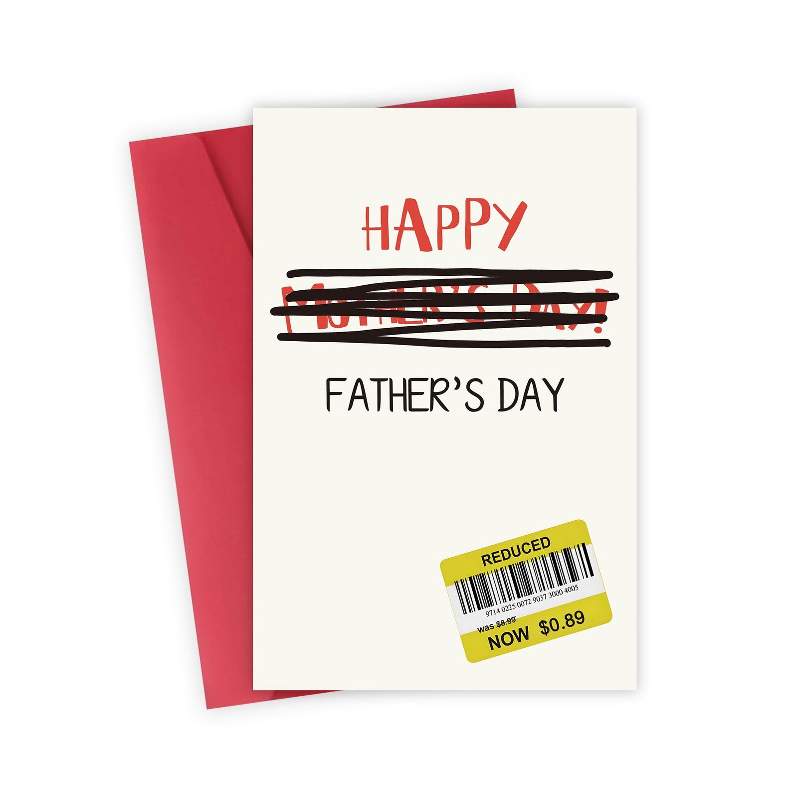 Funny Father’s Day Card, Happy Fathers Gift for Dad 8 x 5.3 inches, 1060