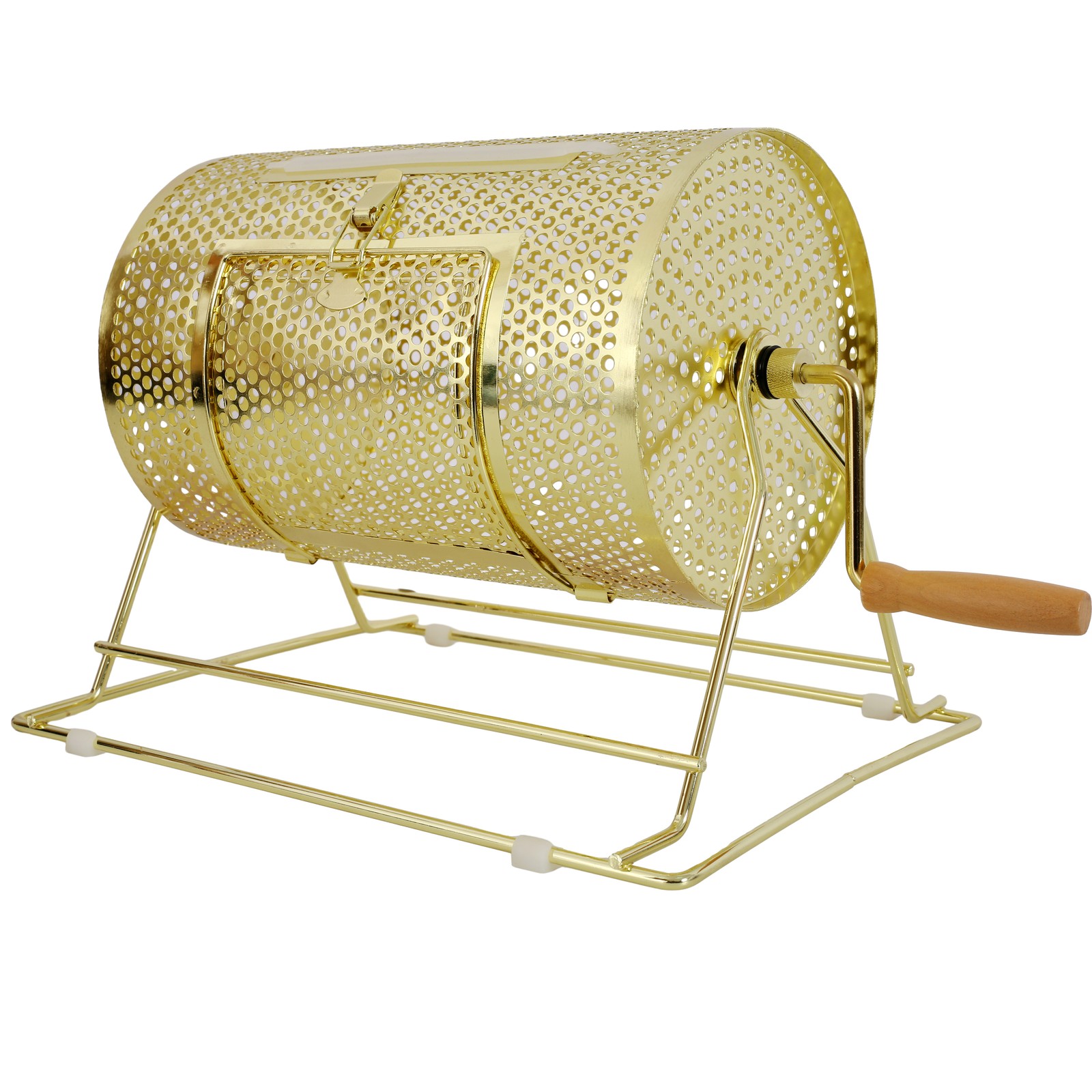 Raffle Ticket Spinner Drum 12″ x 8″ Brass Plated Holds 2500 Tickets