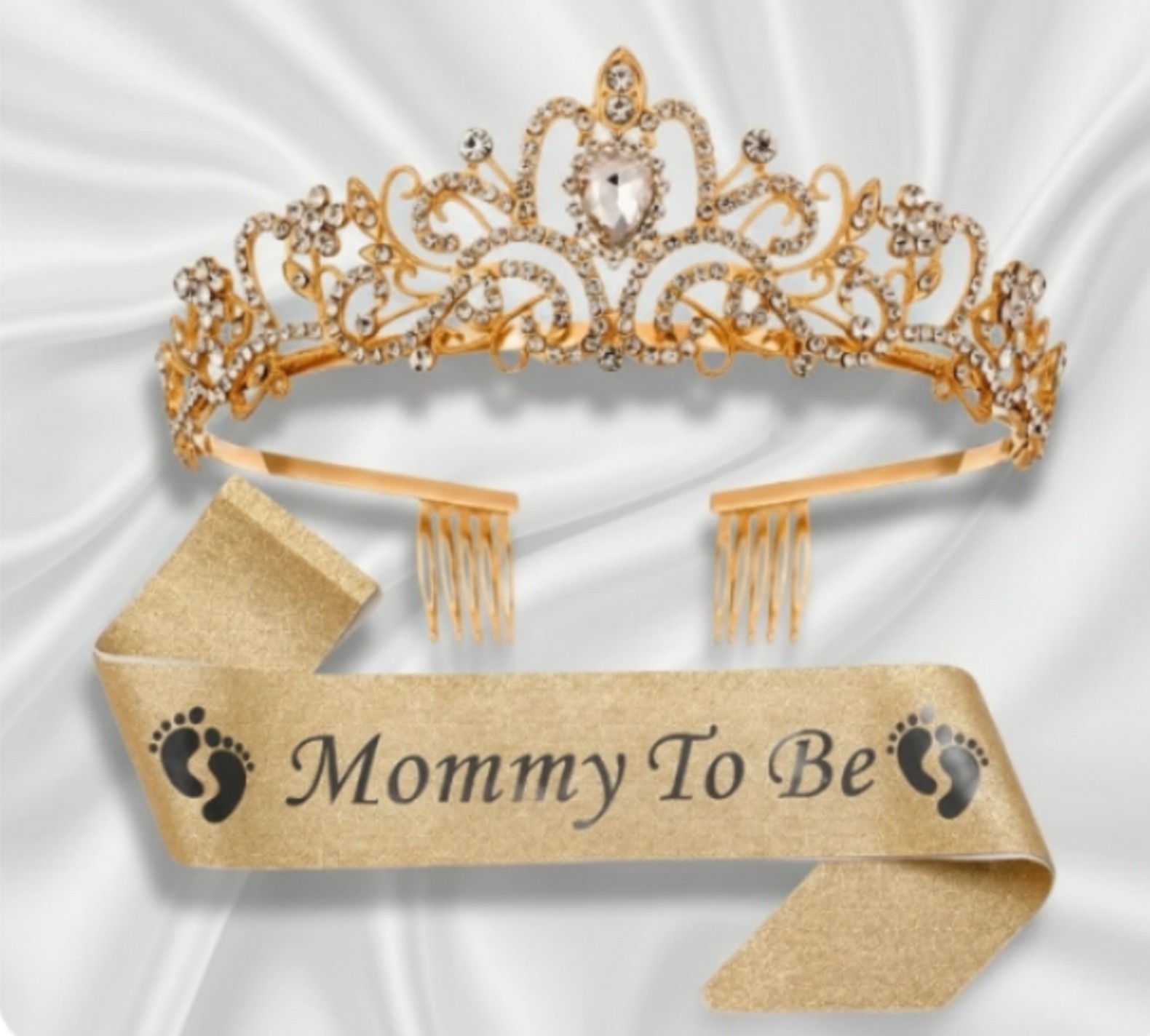 Mommy To Be Crown Set Baby Shower Party, Expecting Mon Party Decorations
