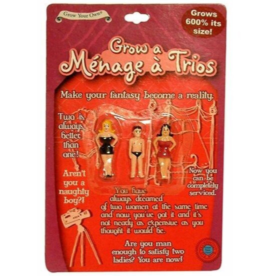 3pk Grow A Menage a Trios – Threesome – Funny Fantasy Gag Joke Novelty Gift