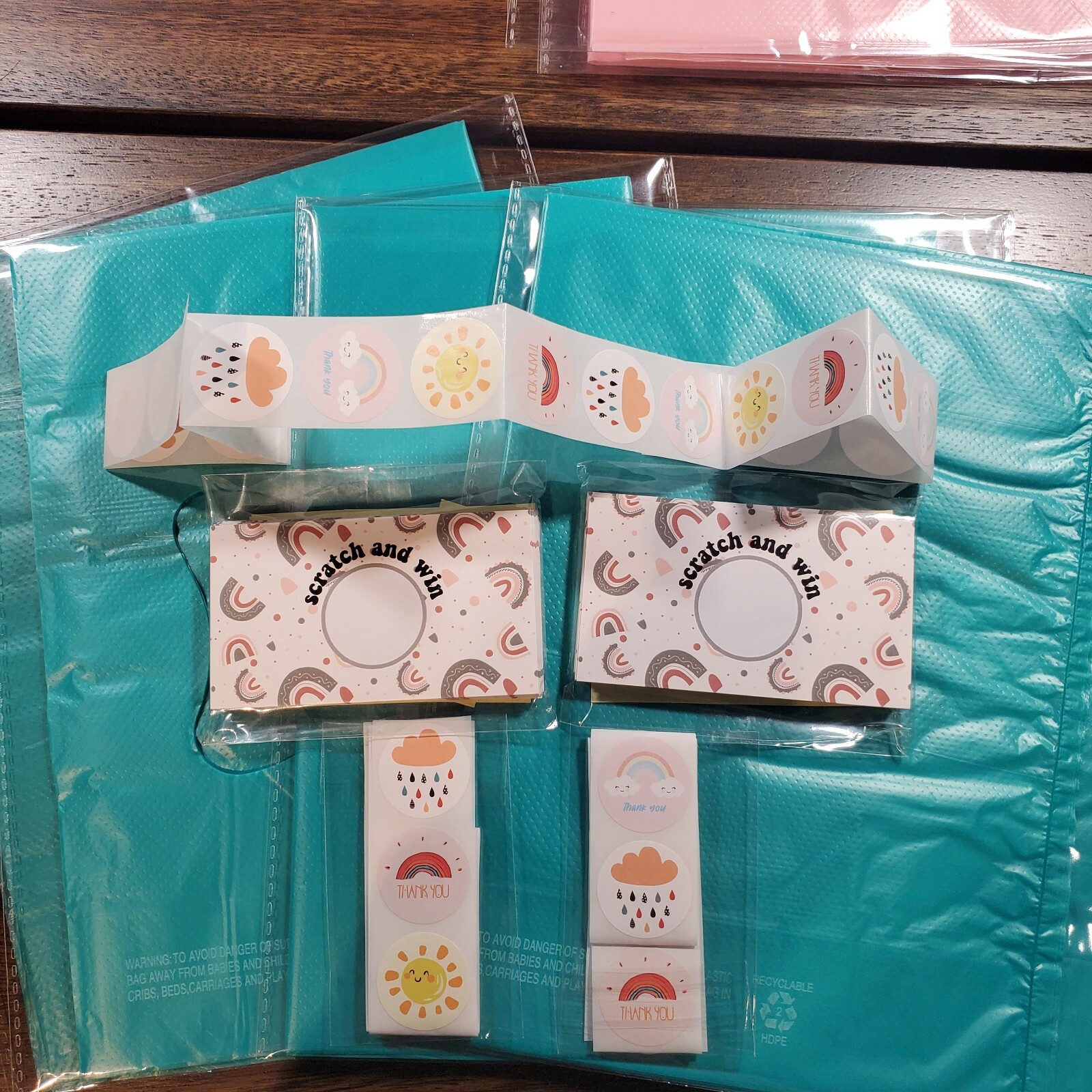 Gender Reveal-Birthday Party-Babyshower Bundle – Goodie Bags, Scratch & Win Card