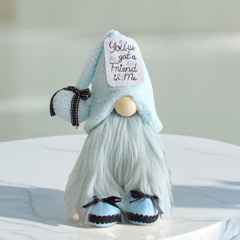 Christmas Figurine Holiday Decoration Christmas Plush Toy Gnome Figure