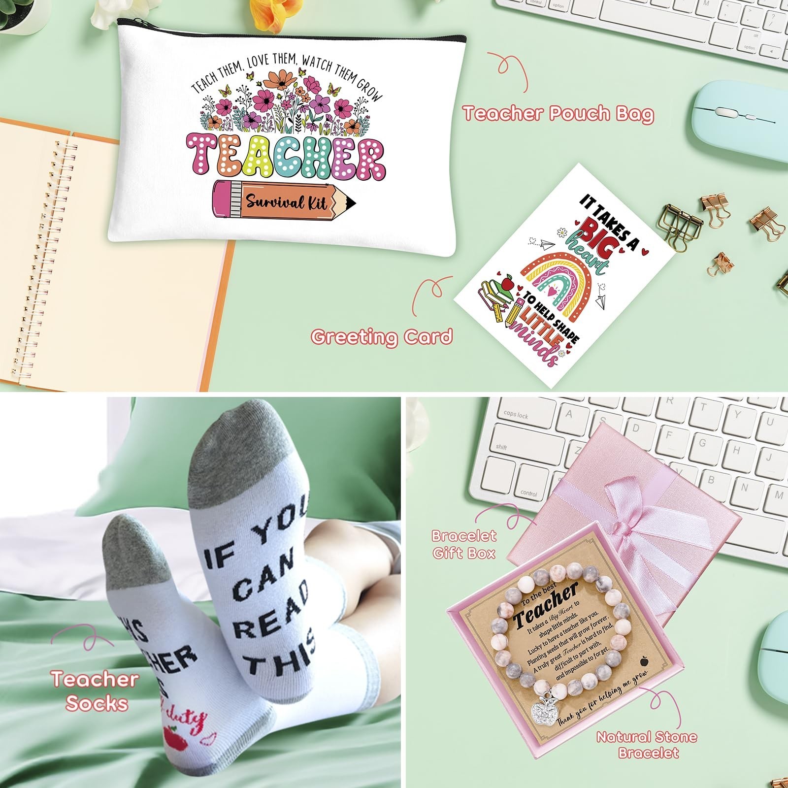 Teacher Appreciation Gifts: 20 OZ Tumbler Gifts Basket for Women, Christmas &…
