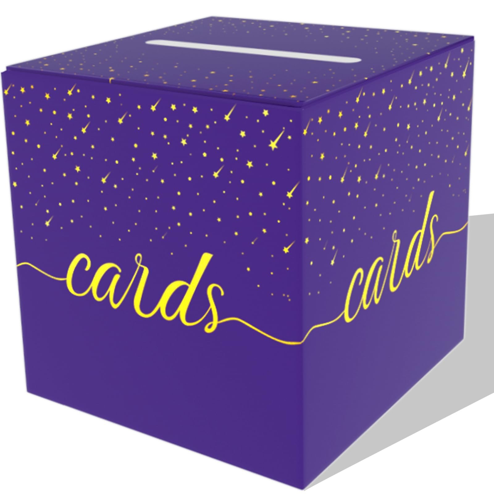 OLIVBIN Purple Card Box, Wedding 8.7 x x inches, and Gold