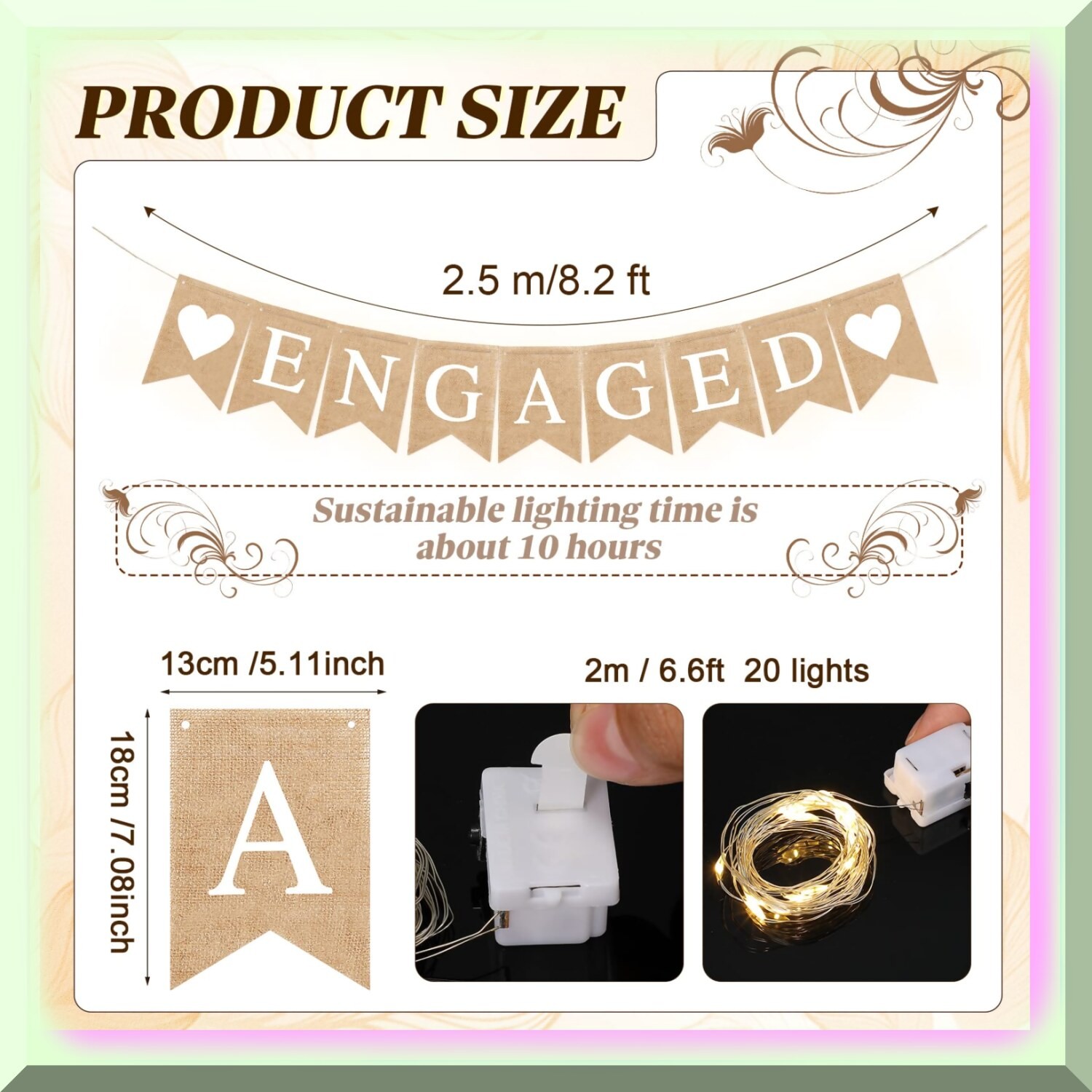 Wedding Engagement Banner and Photo Decor Set