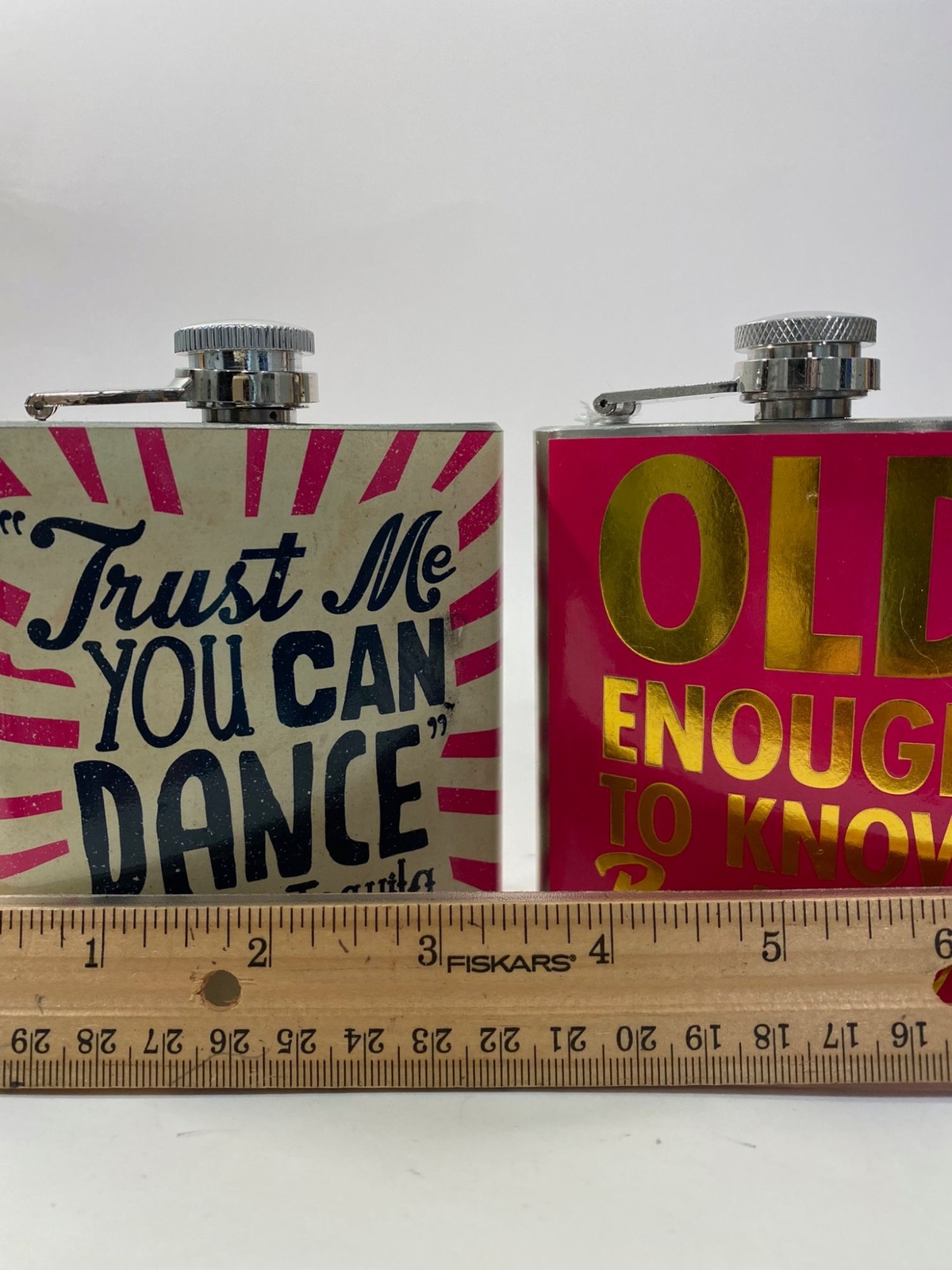 Old Enough to Know Better Metal Flasks 6 oz/Set of 2 by Amscan