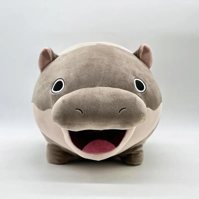 Cute Hippo Plush Toys Cartoon Animal Stuffed Doll Throw Pillows for Kids Gifts