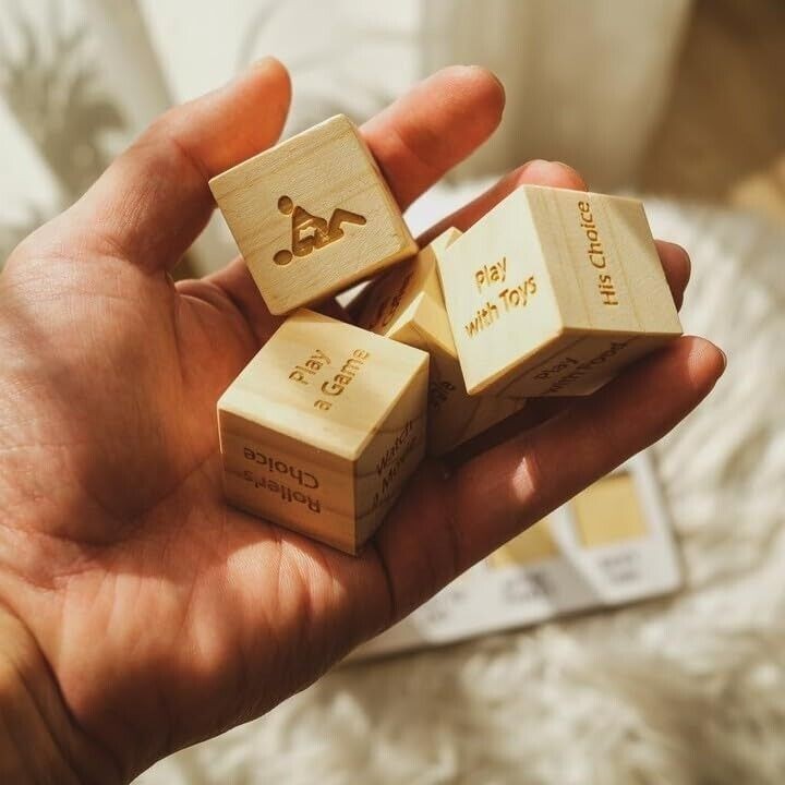 Wooden Date Night Dice Game for Couples Fun, Romantic Decision Dice Gift Lovers