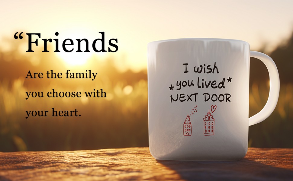Bestie Gifts for Women: Unique Friendship Gifts – ‘I Wish You Lived Next Door’