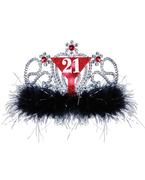 21st Birthday Flashing Tiara-Sparkling Crown for Turning 21-Stand Out at Parties
