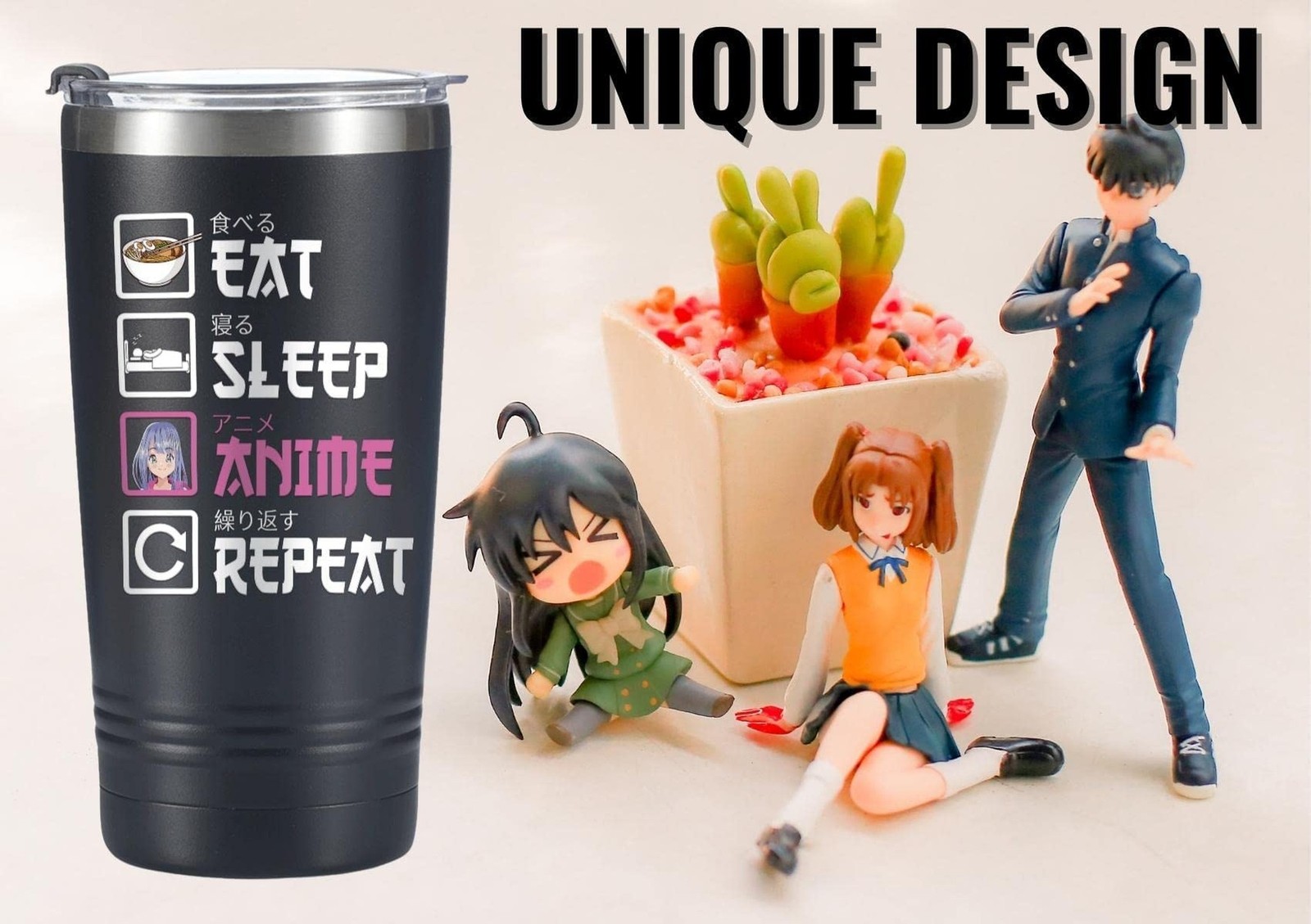 Onebttl Anime Gifts For Men, Women, Boys – 20oz/590ml Double Wall Vacuum Insu…