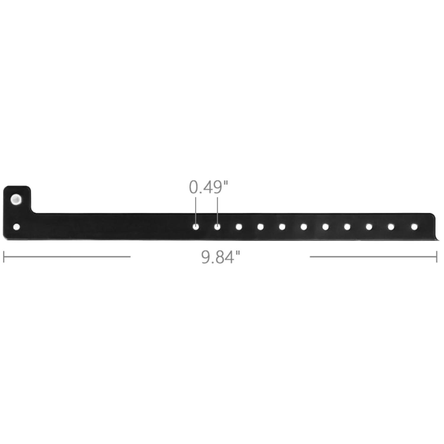 Black Plastic Wristbands 500 Pack – Waterproof Event IDs