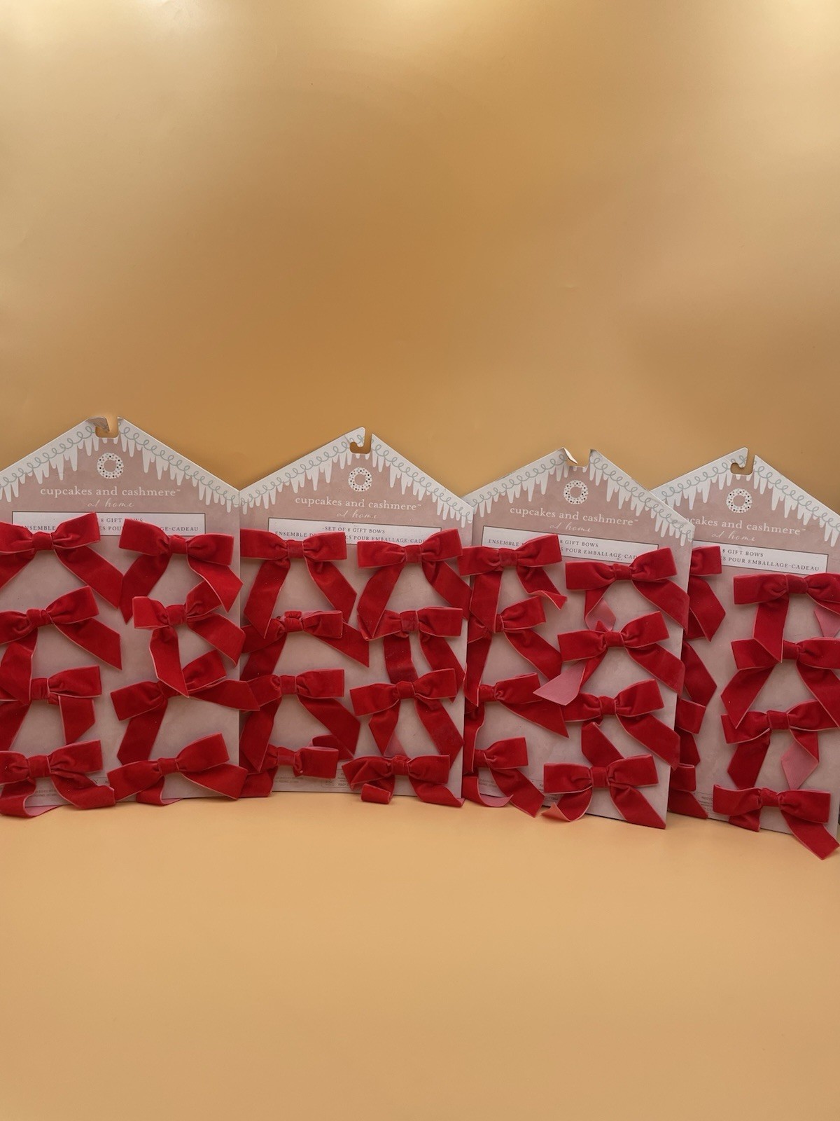 Cupcakes And Cashmere Red Velvet Gift Decor Bows Lot Of 48 Christmas Holiday NEW