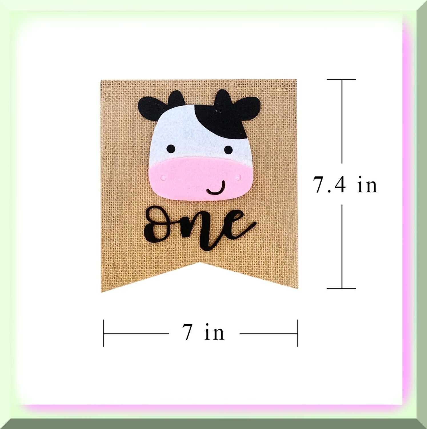 First Birthday Farmyard Animal High Chair Banner