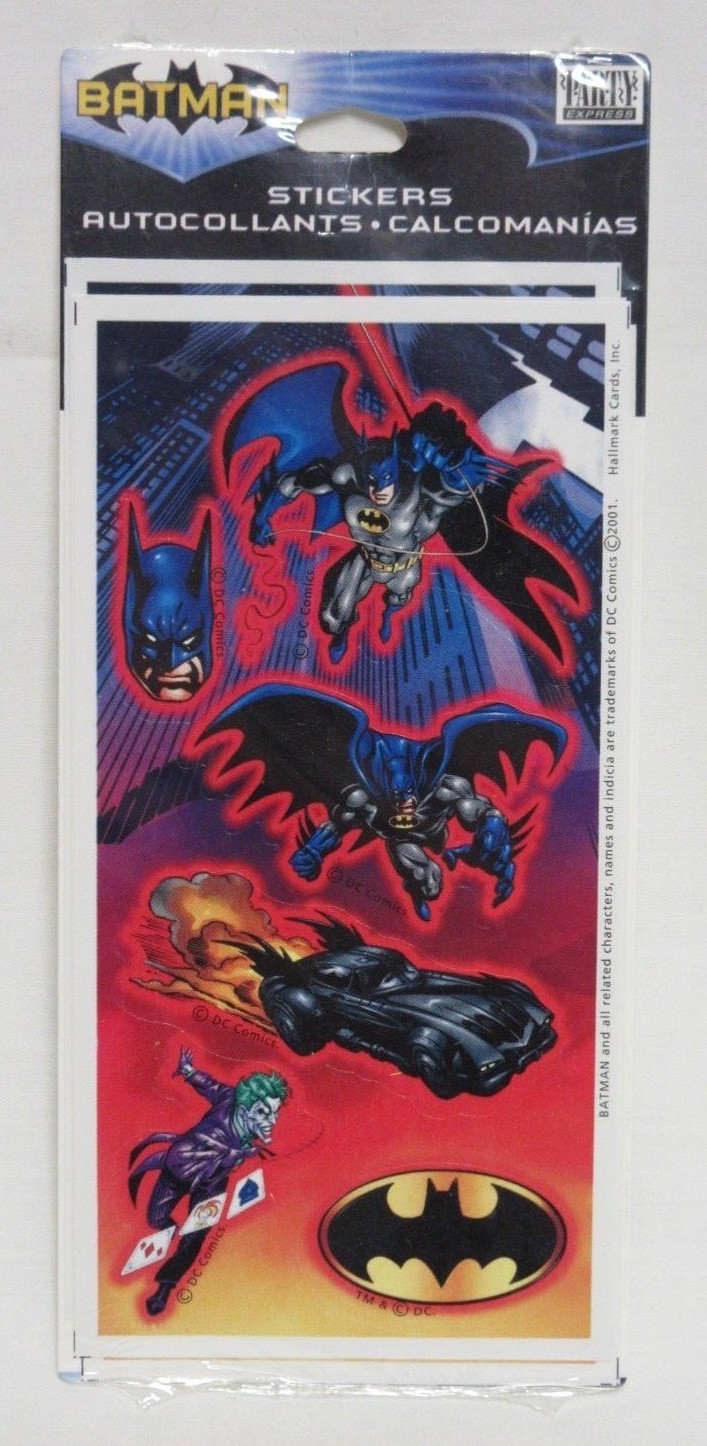 STILL SEALED! 2001 Party Express Batman Sticker Sheets