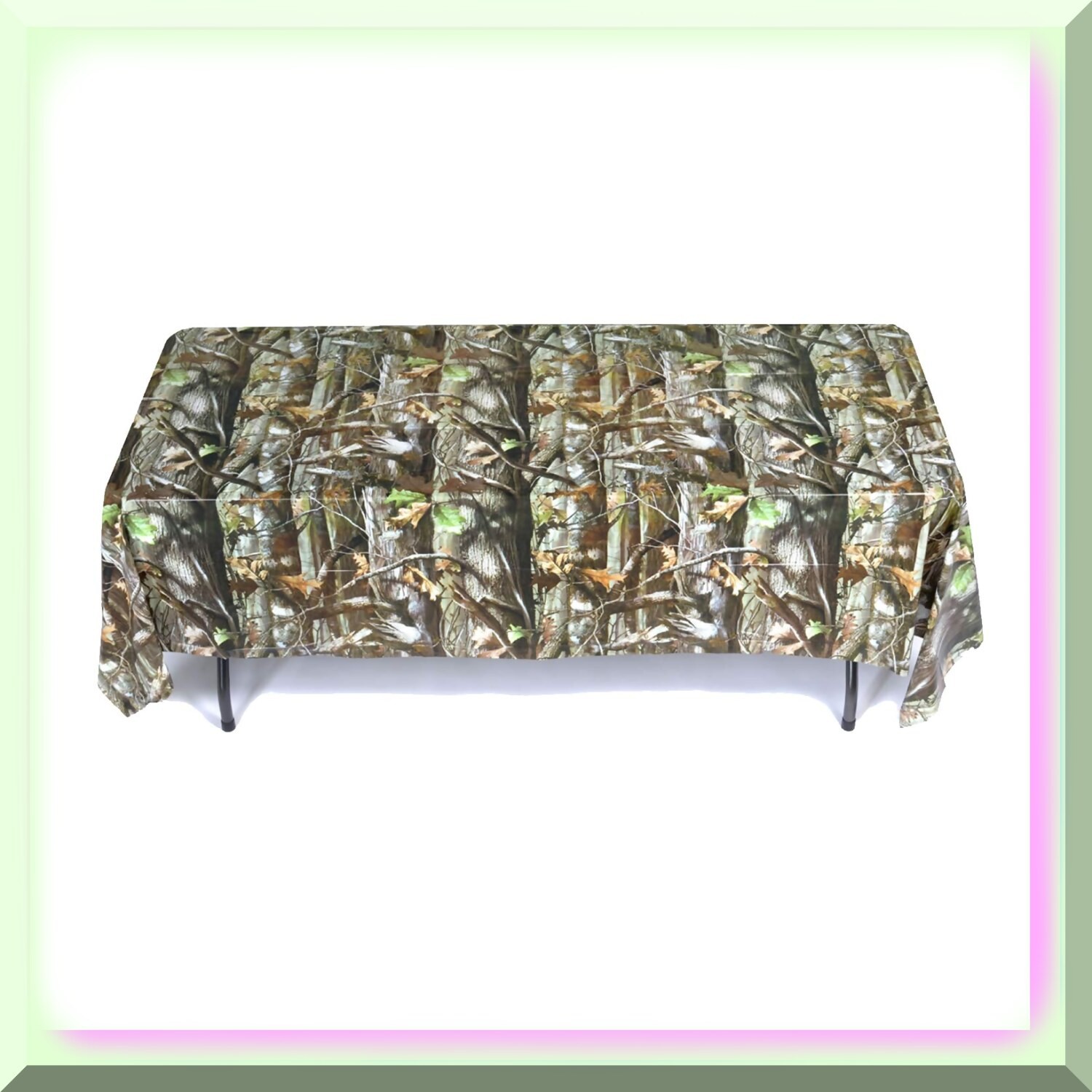 Camouflage Table Cover 108×54 Inches PVC