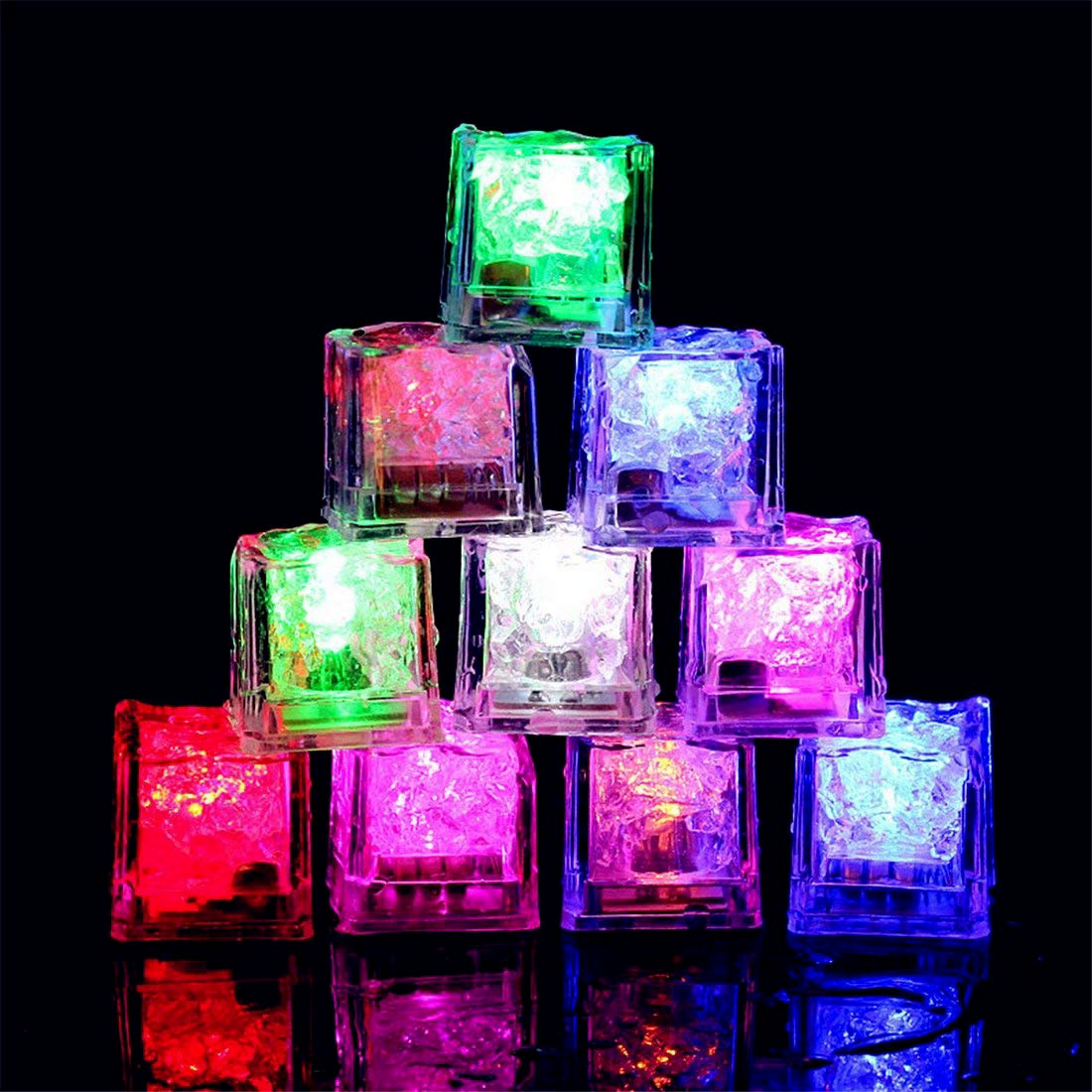 ICE CUBES LEDS light 4 – 576 pack changeable to 6 colors for drinks/parties