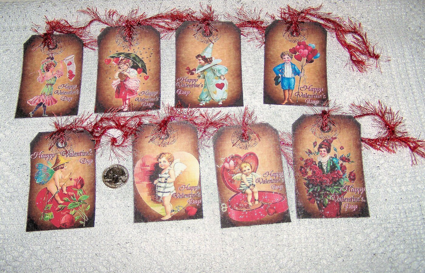 8-Valentine’s Day-Vintage-Junk Journal-Ephemera-Linen Cardstock-Gift-Hang-Tags