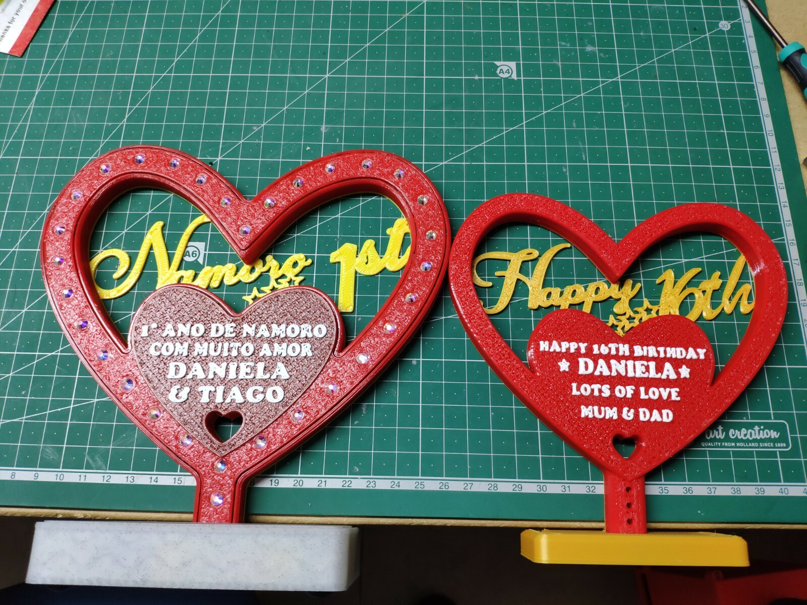Personalised Heart Romantic Valentines Birthday Wedding Occasion Gift Message