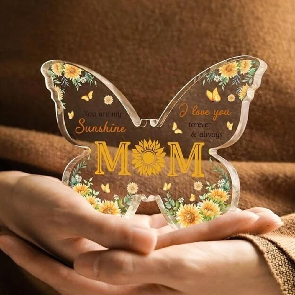 Butterfly Mum Acrylic Plaque Gift for Christmas
