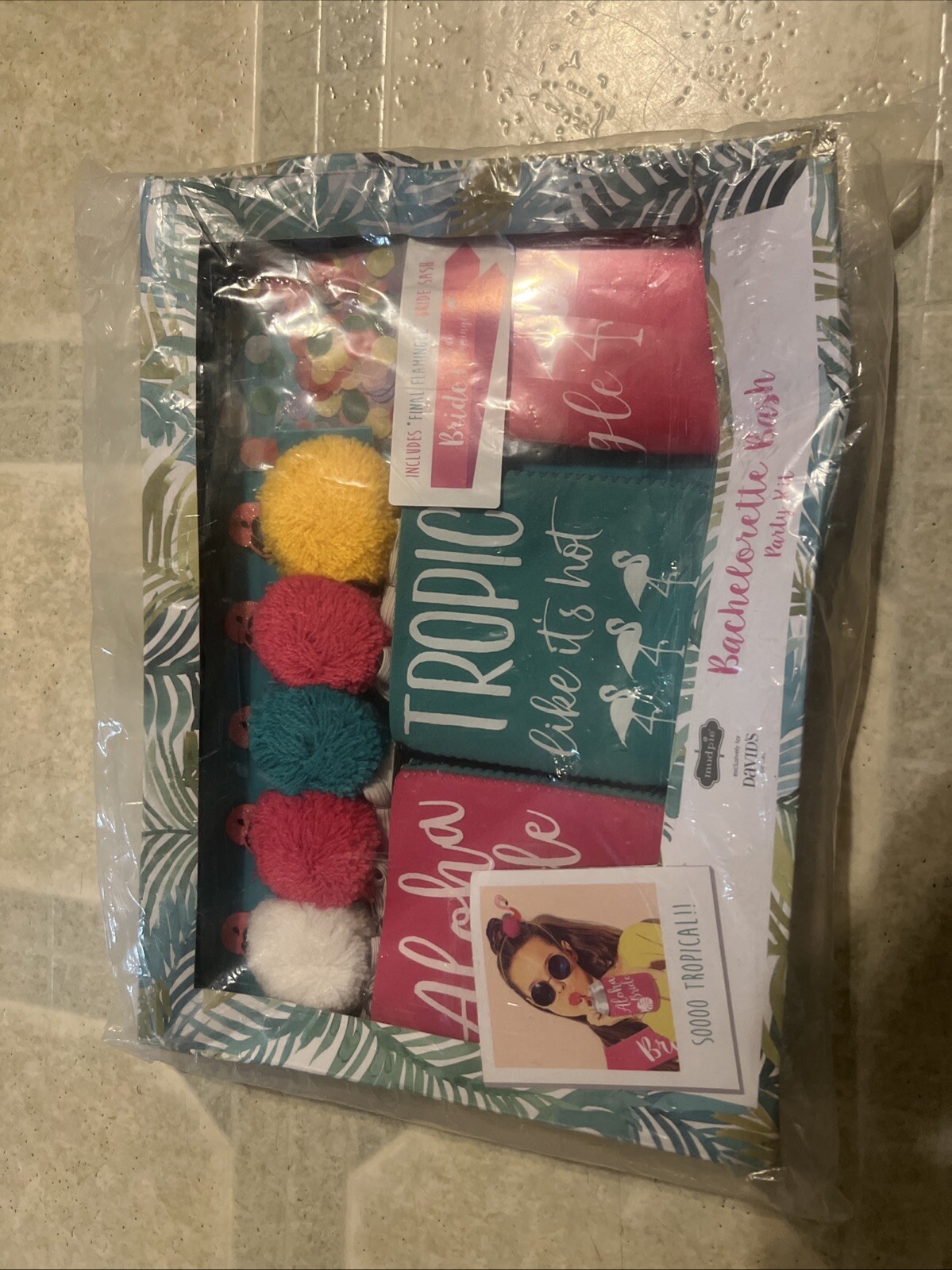 David’s Bridal mudpie Bachelorette Bash Party Kit Tropical Flamingo Bash