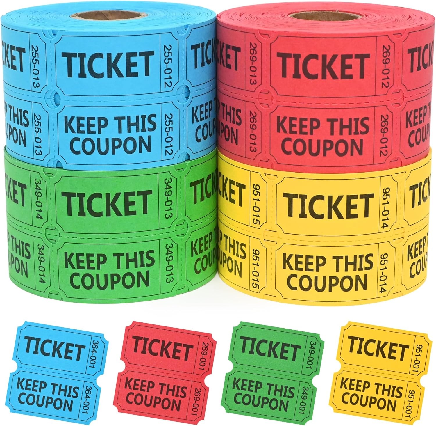 ESSENTIAL 500ct Double Roll Raffle Tickets | Blue Event Entry