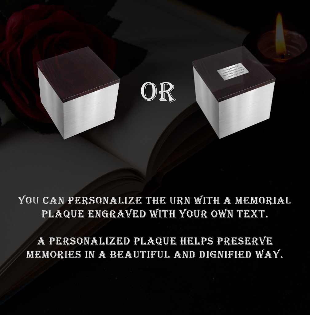 Silver Box For Ashes – Exclusive stainless steel cremation urn for Adult ashe