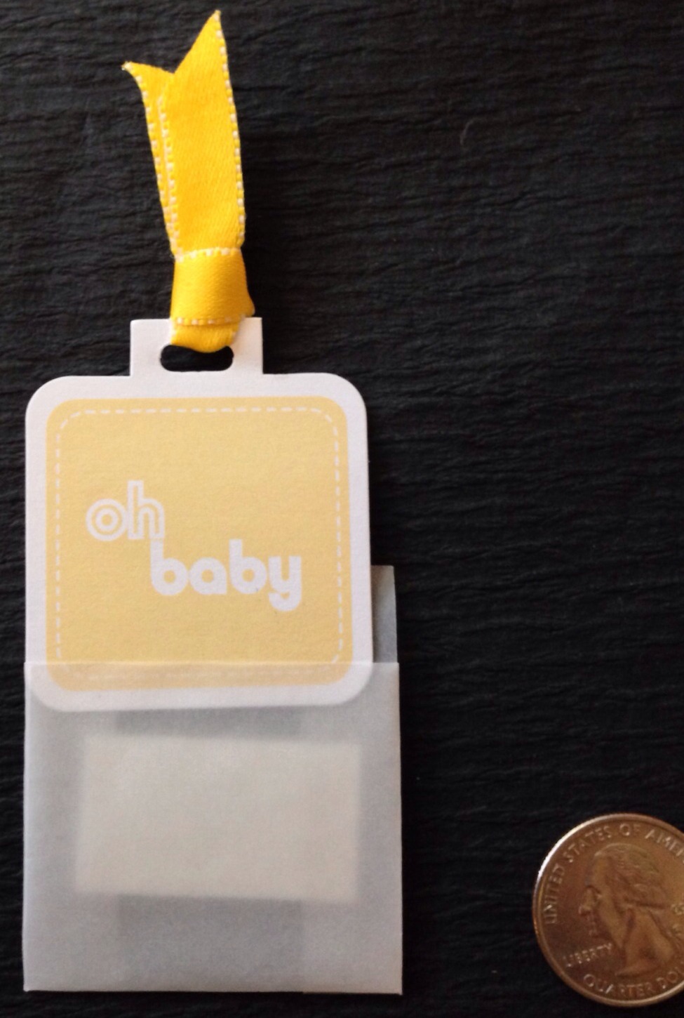 BABY YELLOW LAYERED TAG(1pc)Oh Babyshower•Embellishment•Gifts•Newborn •Party•Bow