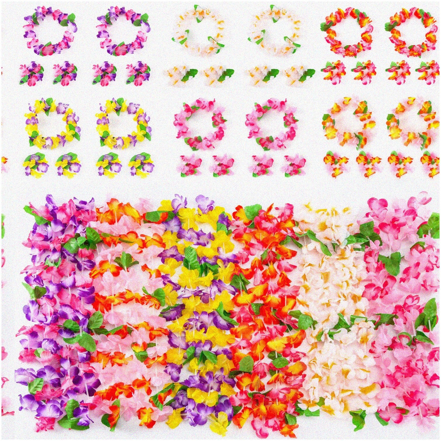 Tropical Party Pack with Leis Headbands Wristbands