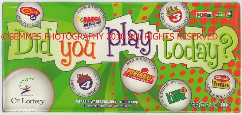 Connecticut Lotto holder Play3/4/ Cash5 /lotto/PowerBall/Mega Millions Key Chain