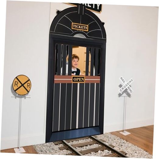 5 Pcs Express Train Ticket Station Ticket Hall Door Curtain Decor 11-37”