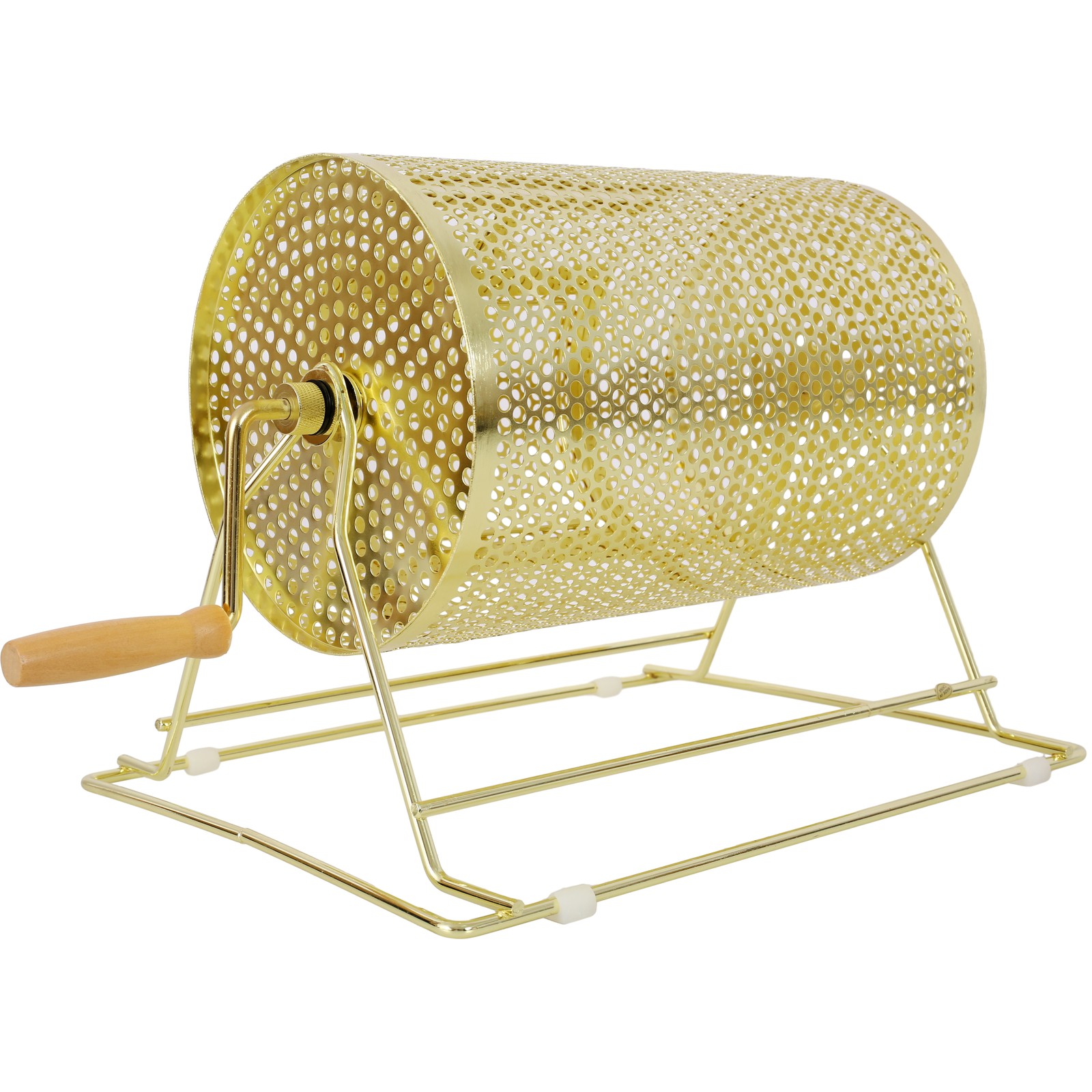 Raffle Ticket Spinner Drum 12″ x 8″ Brass Plated Holds 2500 Tickets