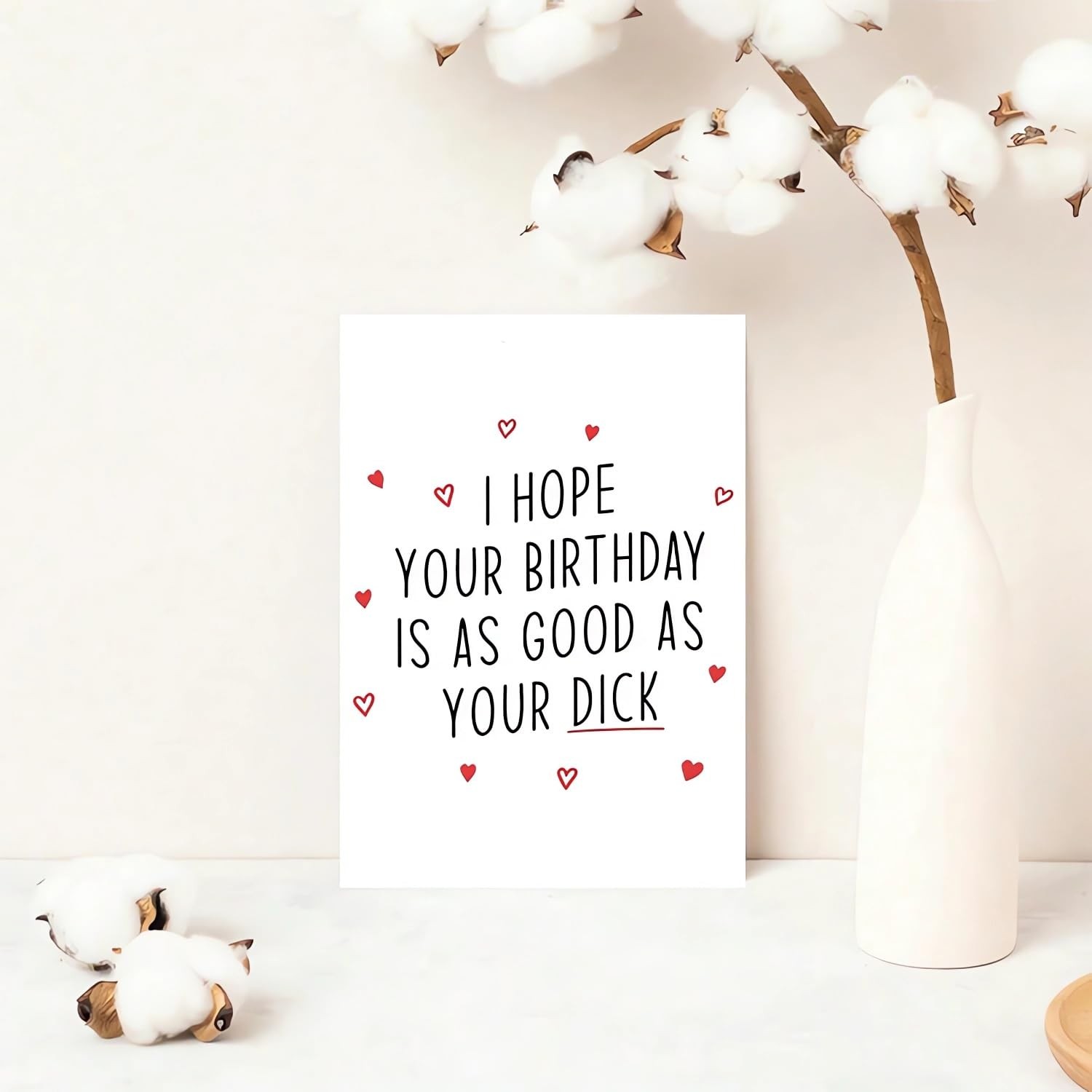 Sexy Birthday Cards for Him, Funny Unique Interesting 20.5cm x 13.5cm, White
