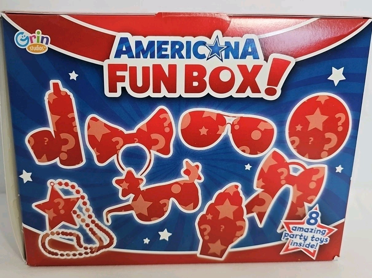 Americana Fun Box! 8 Amazing Party Toys – SEALED GIFT Boxed Set by Grin Studios