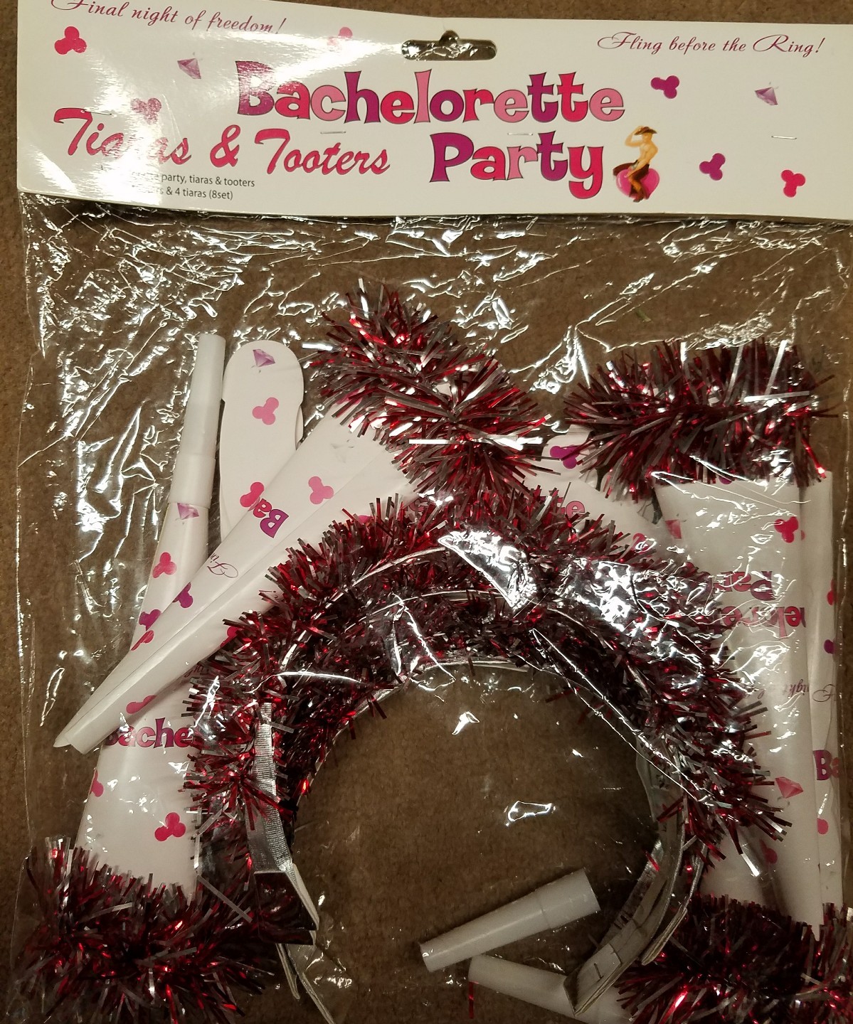 Bachelorette Party Supplies Favors Wedding Bride Tiaras And Tooters Set 8