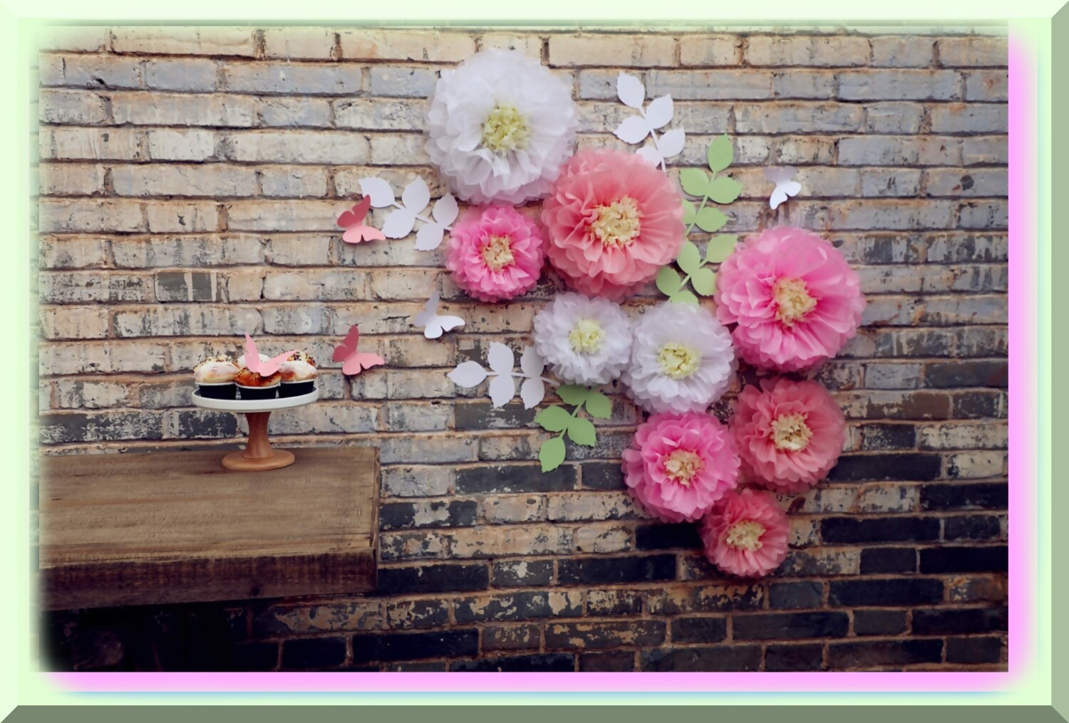 Tissue Paper Flower and Butterfly Decoration Set