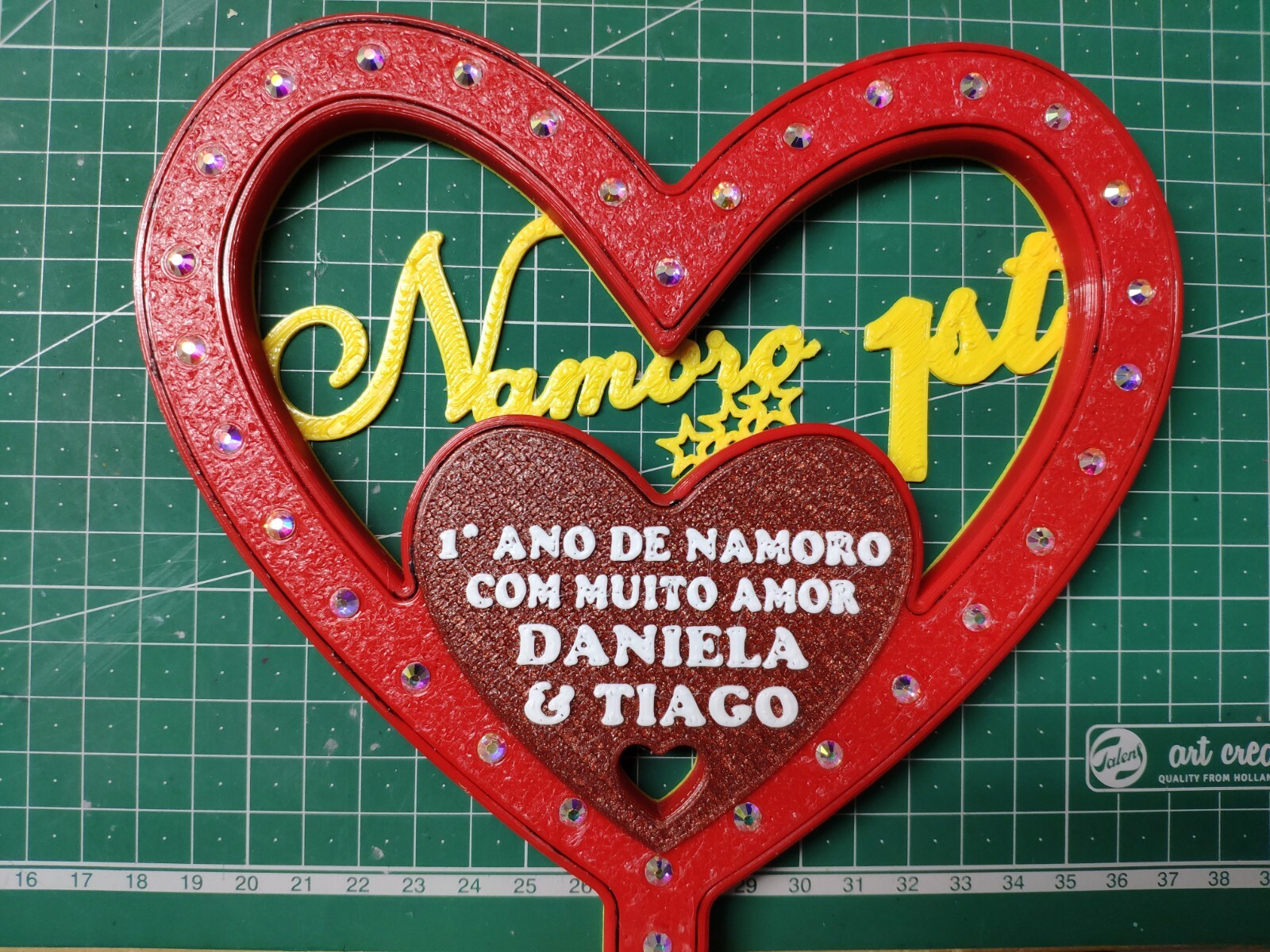 Personalised Heart Romantic Valentines Birthday Wedding Occasion Gift Message