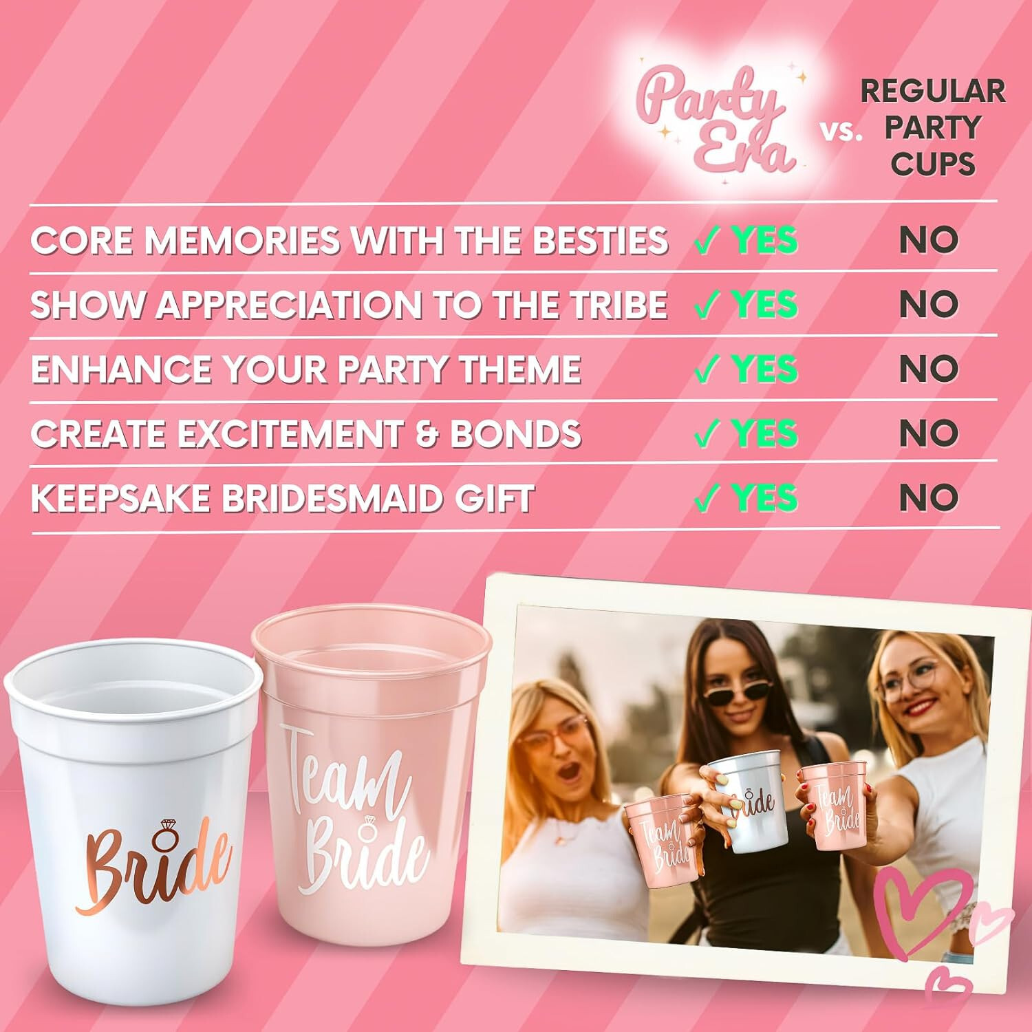 Bachelorette Party Cups Set Bride 11 Pack 16oz Bridesmaid Reusable Drink Cups