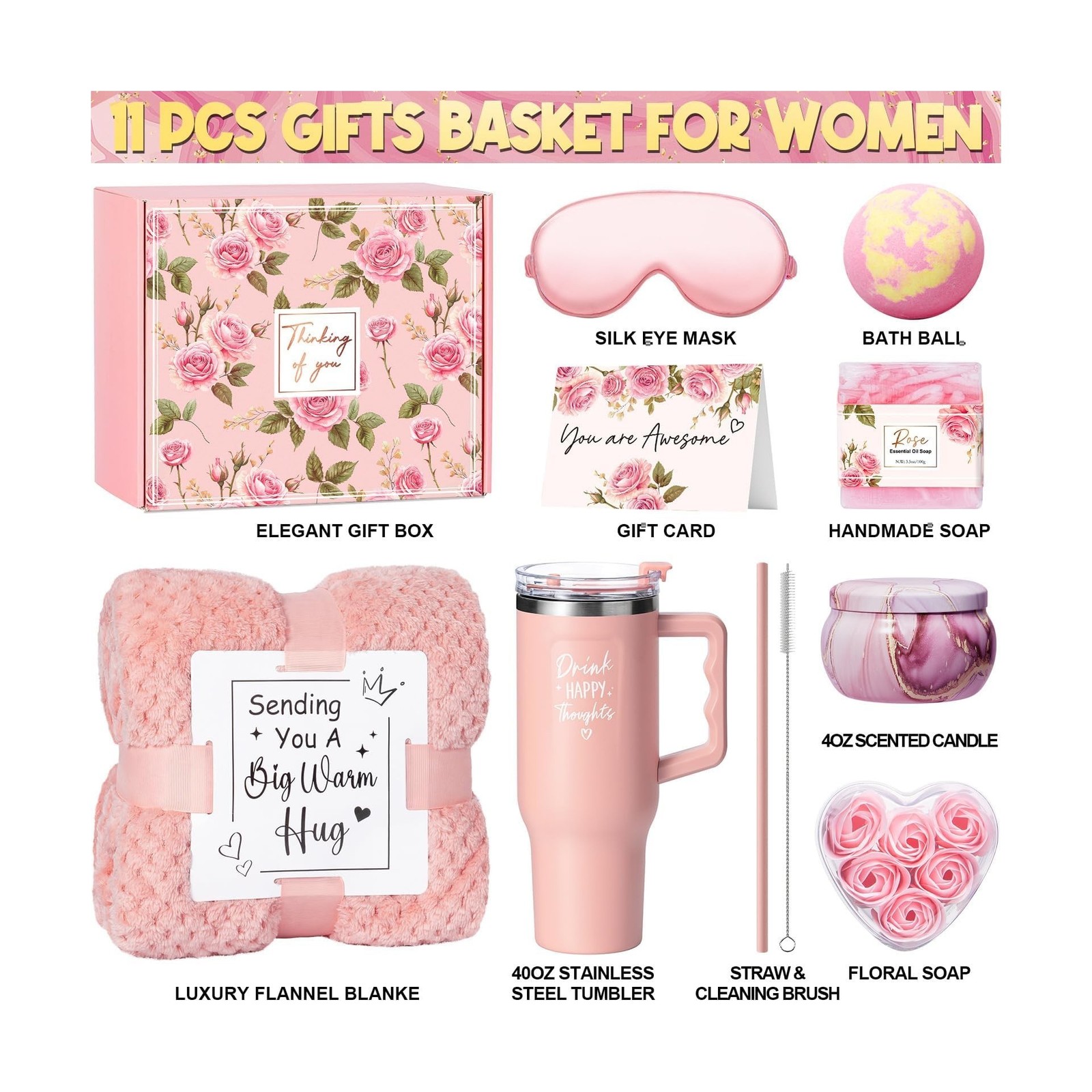 Birthday Gifts for Women Self Care Get Well Soon Gifts, Rose Relaxi… Fast Ship