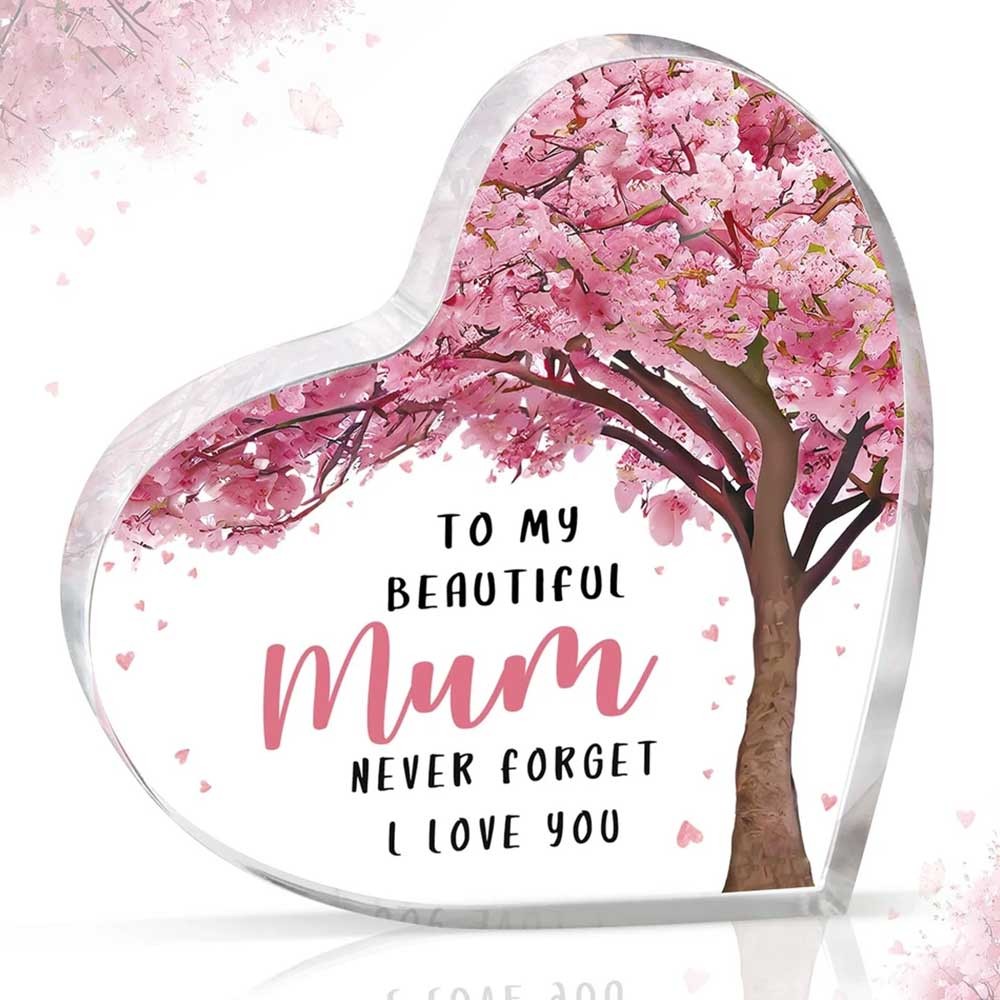 Love Heart Acrylic Decor Gift for Mom Mother’s Day 10X10CM
