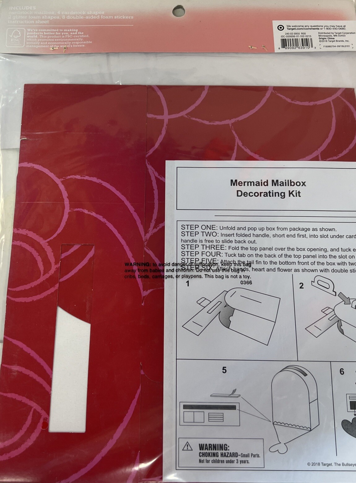 Mermaid Valentine’s Mailbox Decorating Kit
